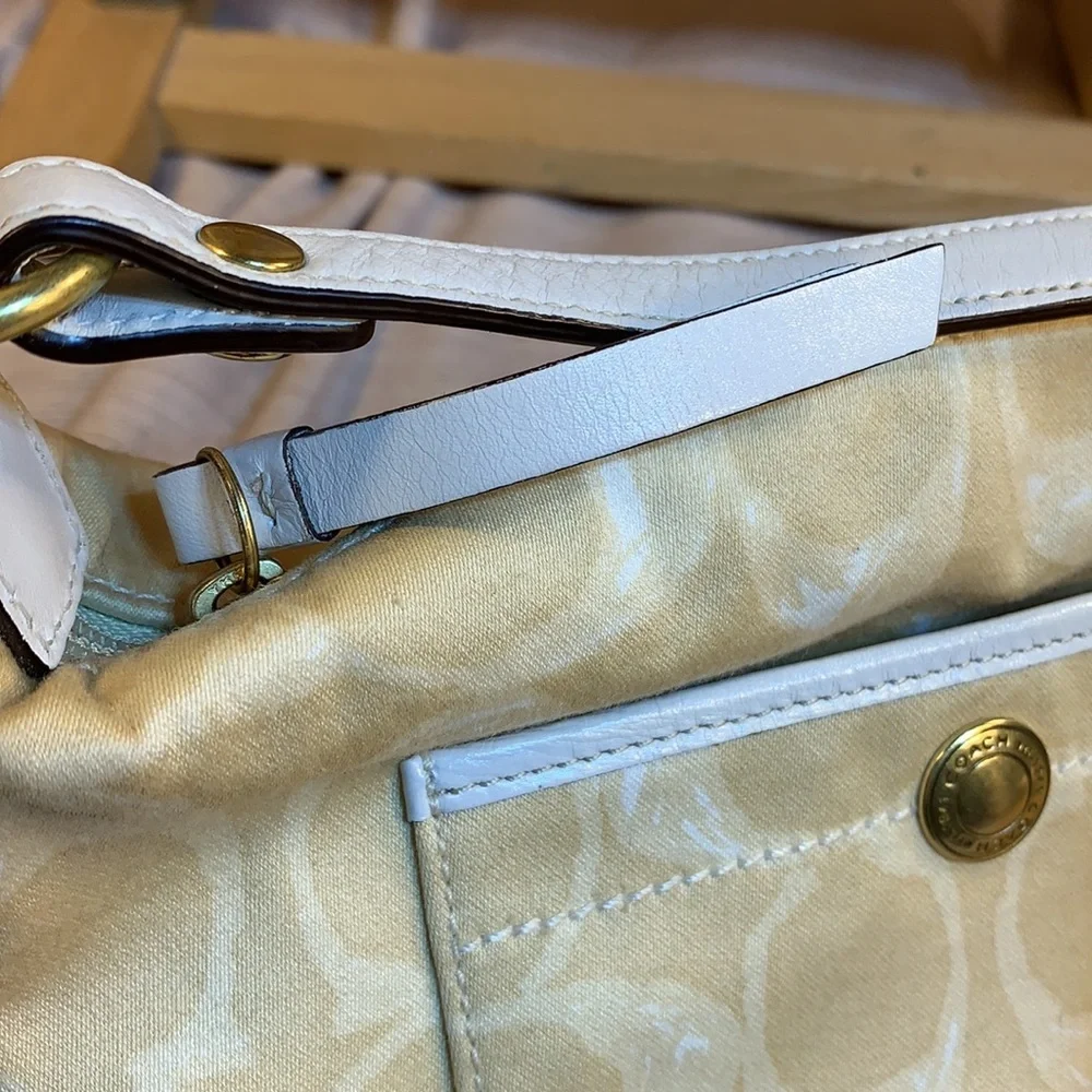 NWOT Coach leather/canvas mini bag w/tag EC